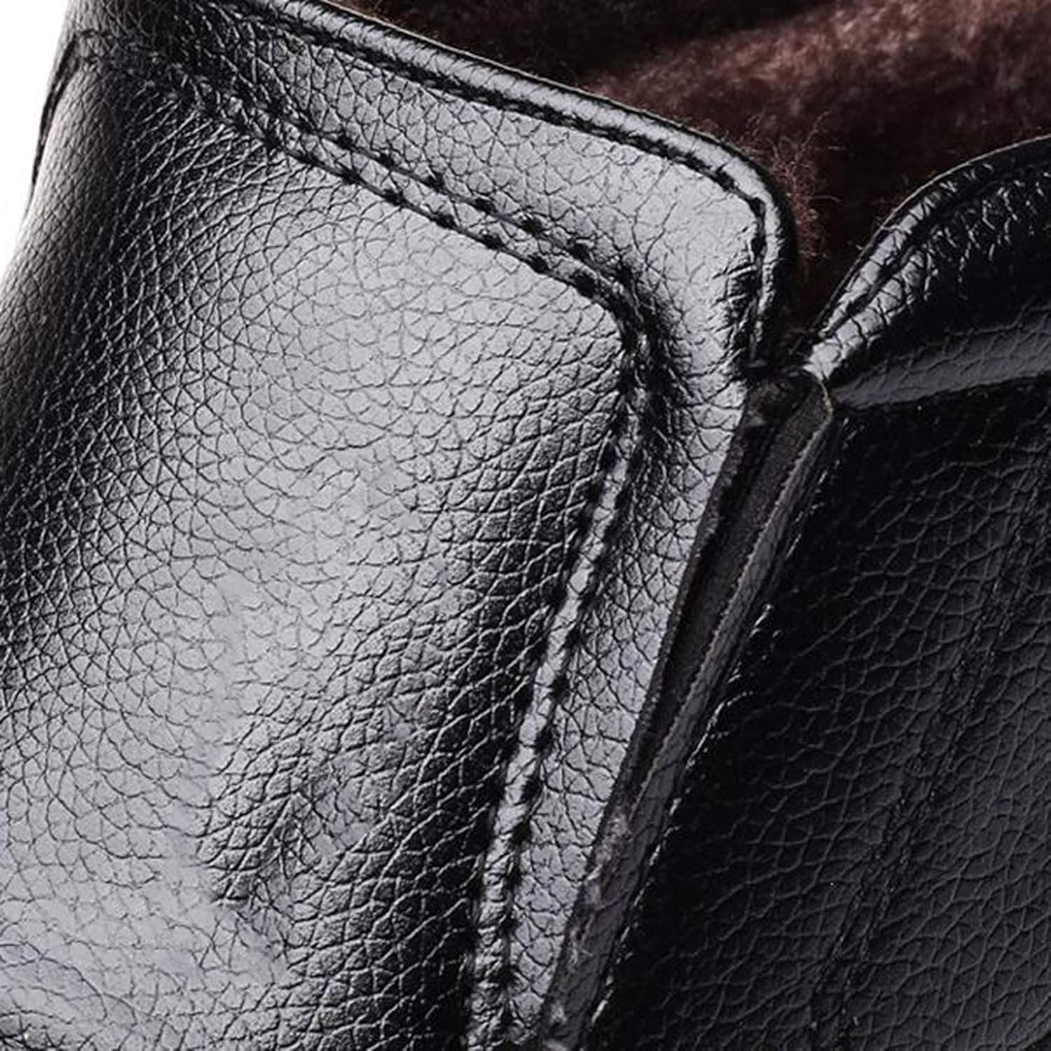 Winter Snow Boots Warm Thicken Men'S Ankle Boots Male Business Office Formal Leather Safety Shoes,43 EU image number 3