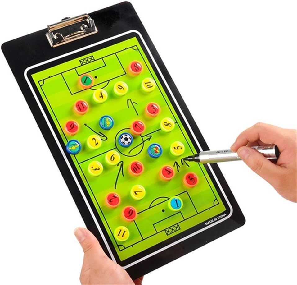 Joyeee Soccer Magnetic Boad Accessories Set, Include 27 Pcs Player Magnets Pieces, 2 Pcs Dry Erase Black Marker Pen, 1 Pcs Dry Eraser and Small Carry Pouch, Suit for Use on Magnetic Coaching Boards image number 5