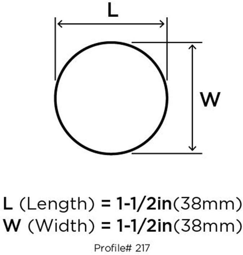 Amerock217Whtallison Valueallison Value 1-1/2 in (38 Mm) Diameter White Cabinet Knob,Single,White image number 6