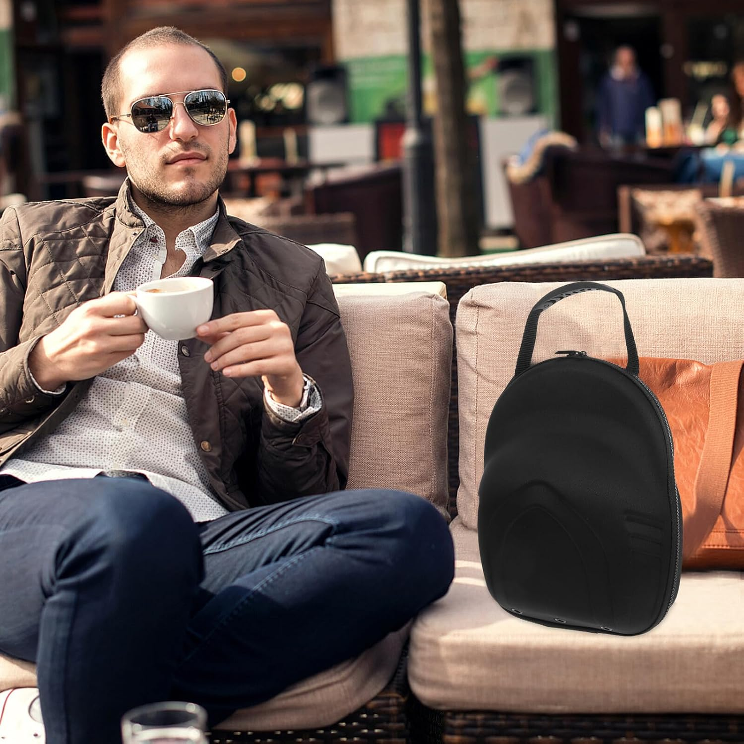 CONGARTENO Travel Baseball Hat EVA Storage Bag with Smooth Zipper Portable Cap Organizer Box for Baseball Caps Anti-Deformation Hat Case for Travel Reusable Protective Holder image number 2