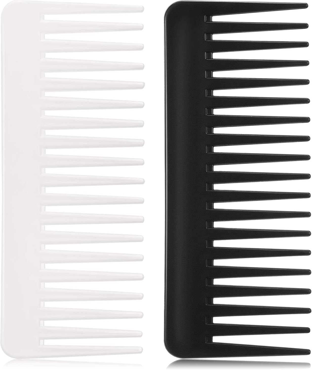 Patelai Large Hair Detangling Comb Wide Tooth Comb for Curly, Long, Wet or Dry Hair, No Handle, Anti-Static, Plastic, Unisex, White