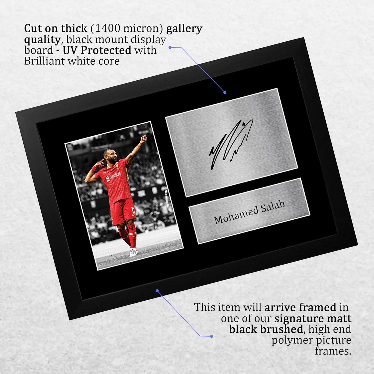 HWC Trading FR Mohamed Mo Salah Gifts Signed A4 Printed Autograph Liverpool Gift Framed Print Photo Picture Display image number 5