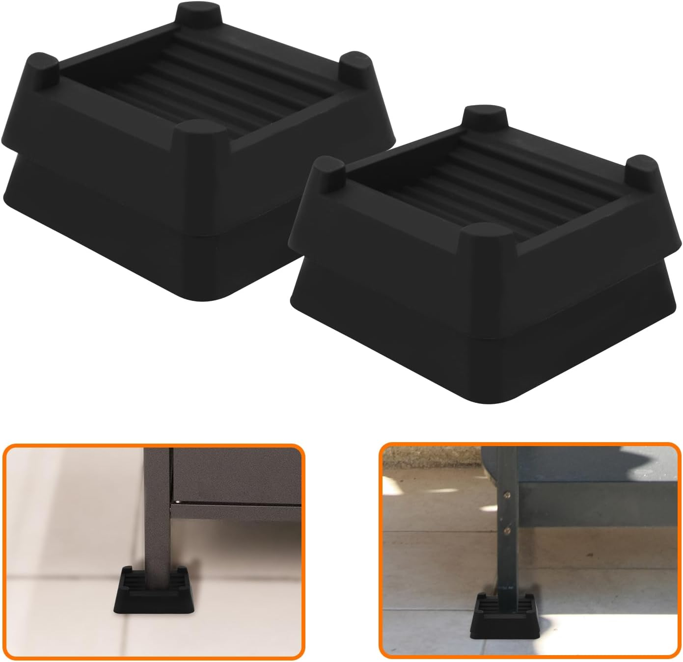 PEUTIER 4Pcs Griddle Leveling Shims Kit for Blackstone, Silicone Grill Levelers for Most Grills Griddle Stand Accessories Keep Grills Level & Stable image number 1