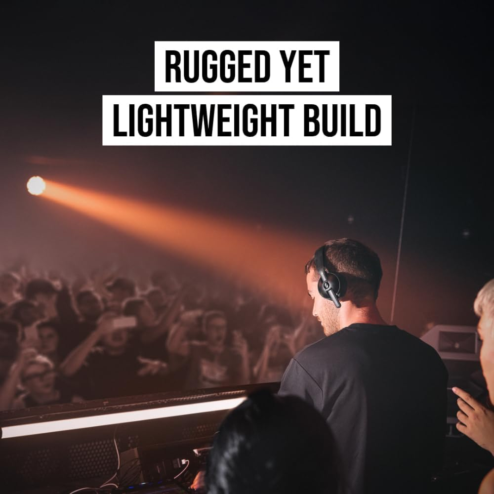 R&Oslash;DE NTH-50 Professional On-Ear Wired DJ Headphones | Durable, Comfortable, Hi-Fi Audio | Musicians, Filmmakers, Creators (Black) image number 5