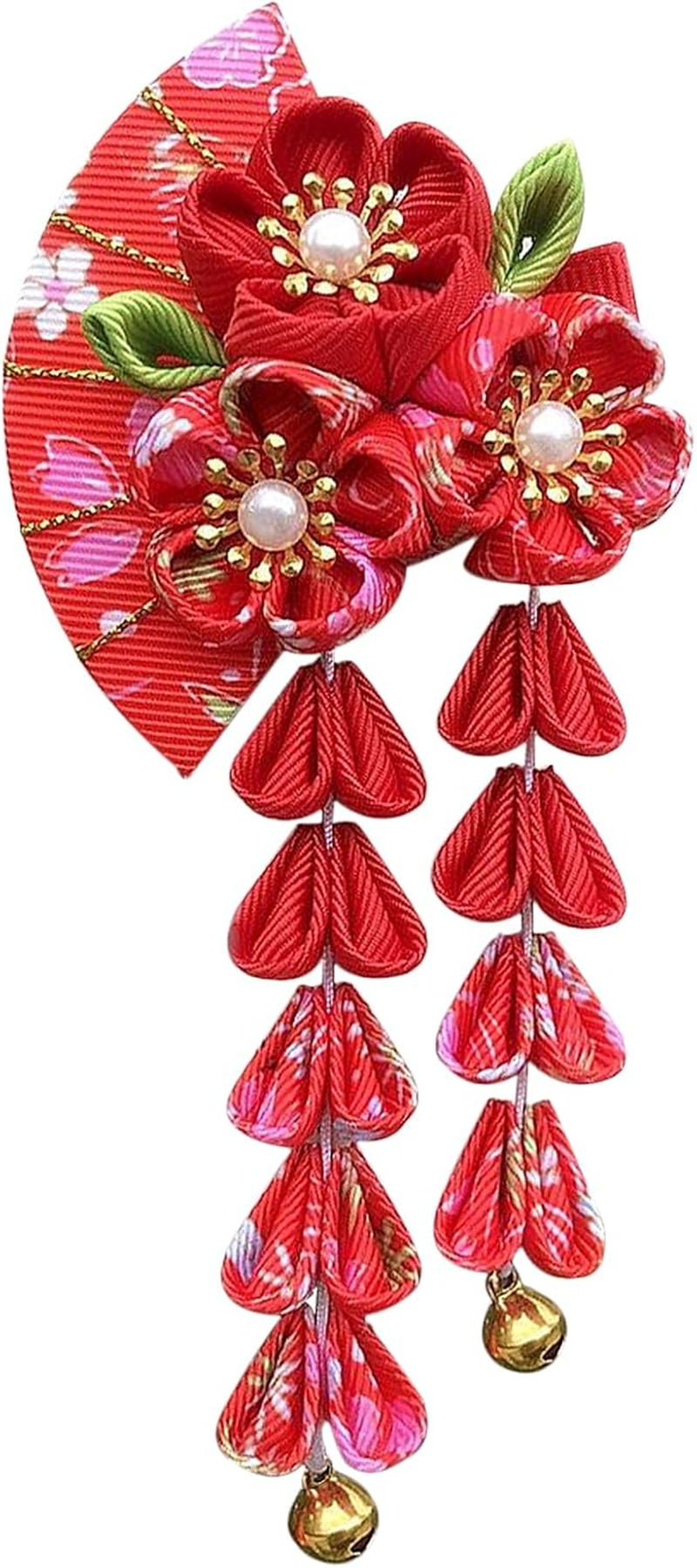 Women'S Japanese Hair Clips Girls Pretty Kimono Hair Clips Japanese Fringe Hair Accessories Kimono Geisha Hair Scrunchie Flower Hair Clip Exquisite Bridal Hair Accessories