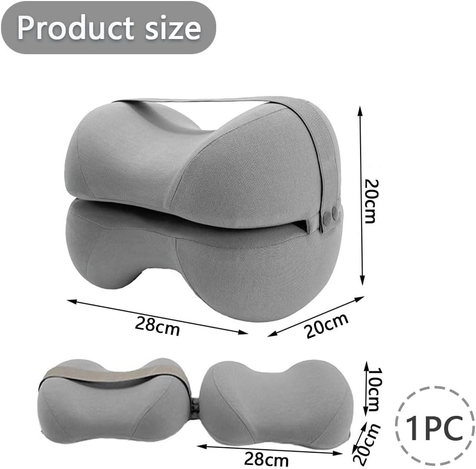 HYAVIA Memory Foam Leg Elevation Pillow, Ergonomic Knee Support Pillow for Side Sleepers, Pregnancy, Injury Recovery, Foot & Calf Rest Cushion,Grey, 28&times;20&times;20Cm image number 4