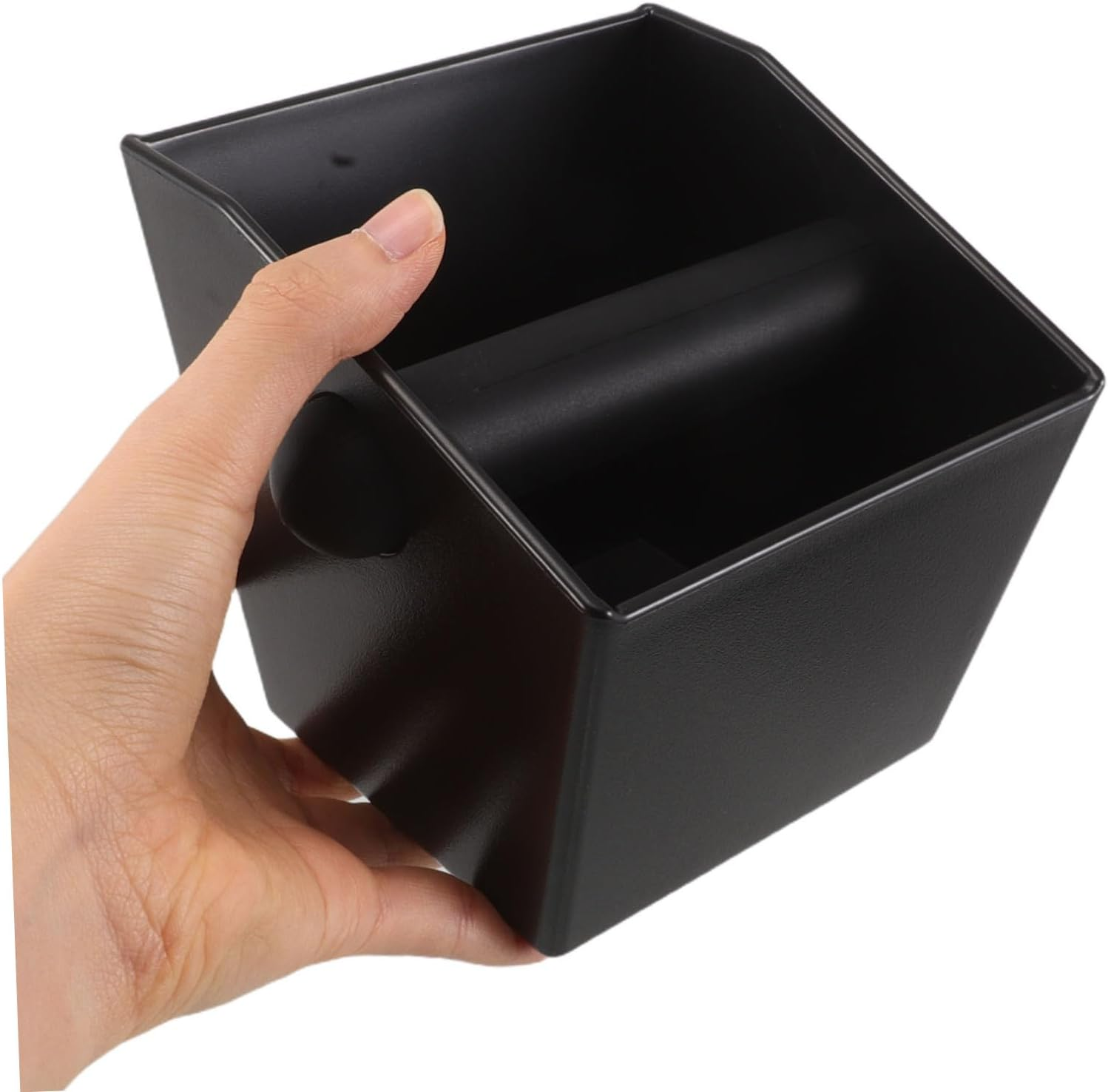 HOMOBABE Coffee Knock Box Espresso Dump Bin with Detachable Knocking Rod Non-Slip Base Coffee Grounds Container for Home and Office Countertop image number 1