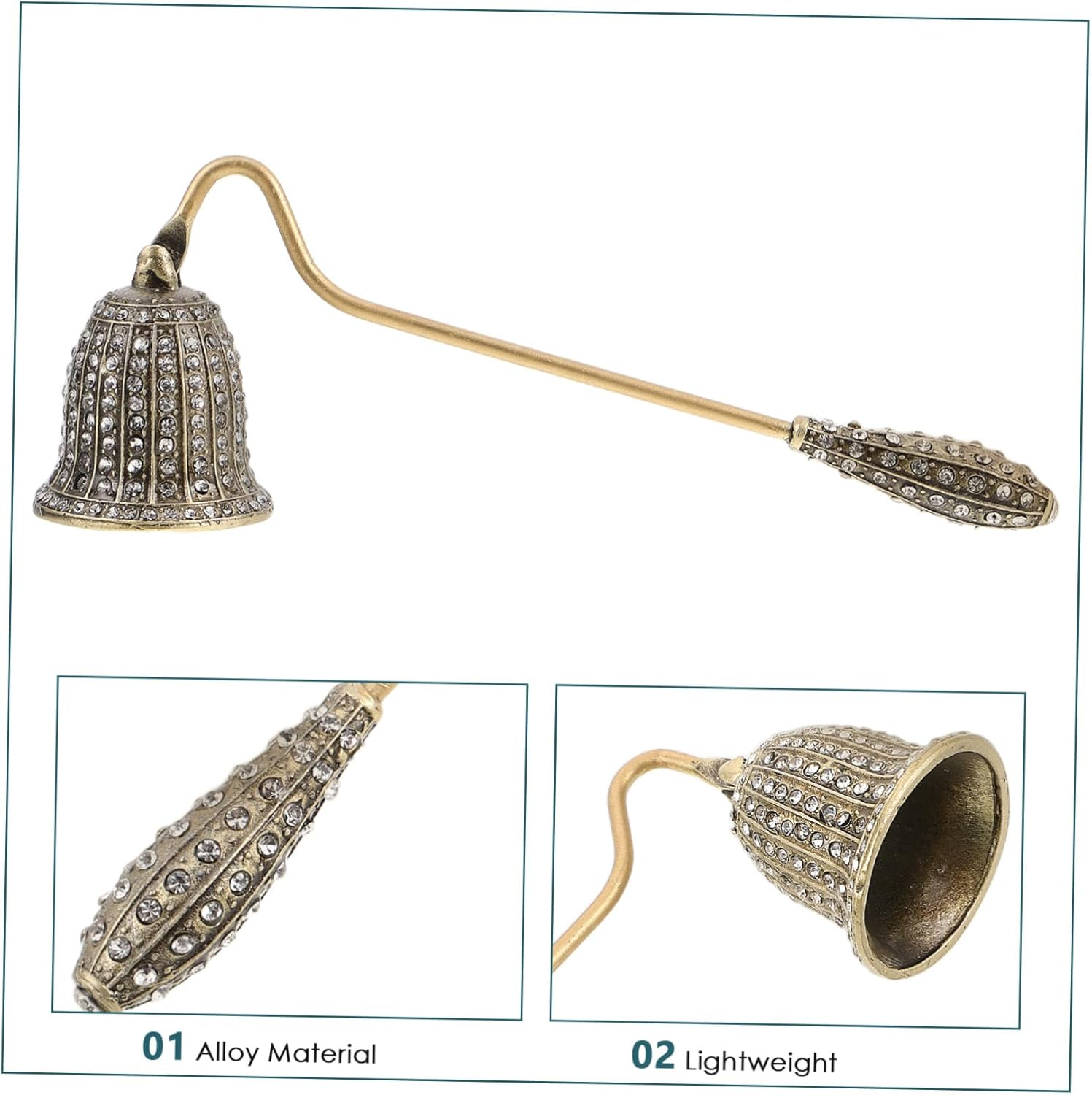 WRITWAA Vintage Candle Snuffer Tool Wick Snuffer for Aromatherapy Candles Handheld Flame Extinguisher Accessory image number 6