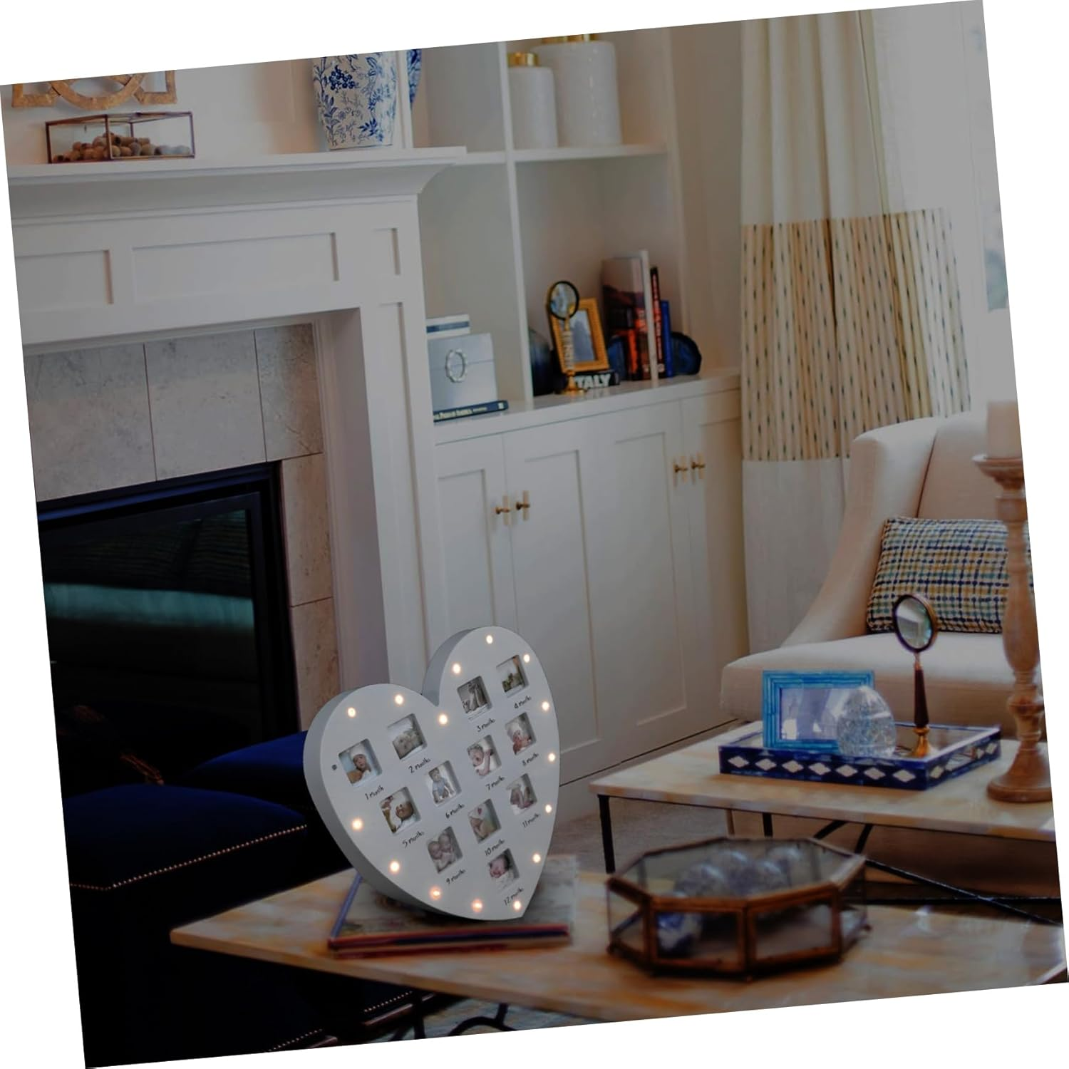 Toyvian Keepsake Frame for Newborn Month Photo Album Wall Hanging Decor for Growth image number 4