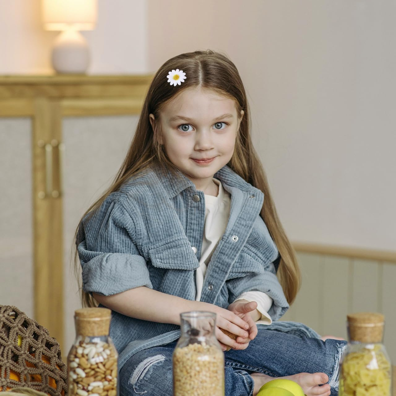 HANABASS Pack of 10 Daisy Flower Hair Clips, Cute Daisy Hair Pins, White Hair Accessories for Women and Girls image number 5