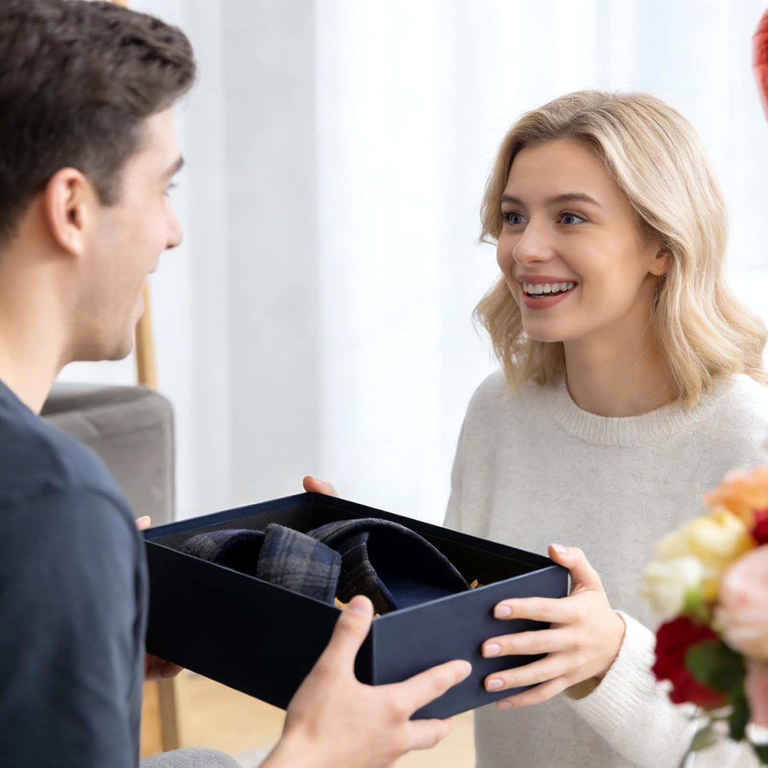 Mens Cozy Slippers Cross Band House Slippers with Memory Foam Soft Non-Slip Indoor House Shoes Summer Breathable Slipper image number 2