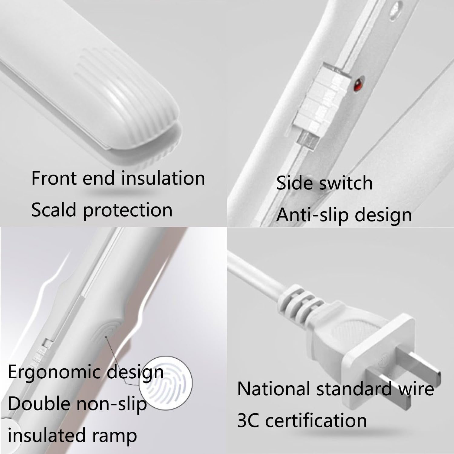 Gadgetcab Curling Iron, Gadgetcab Mini Curling Iron, Gadget Cab Mini Hair Curler, 2-In-1 Mini Curling Wand & Flat Iron Hair Straightener, Portable Ceramic Curling Iron for Short Hair (Purple) - Pink image number 7