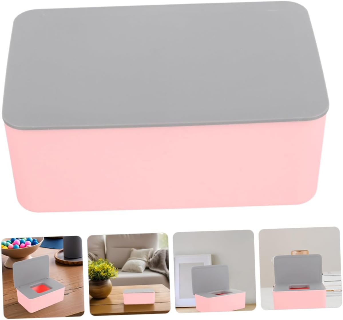 2Pcs Compact Wet Tissue Box Portable Wipes Container Seal Elegant Storage Case image number 6