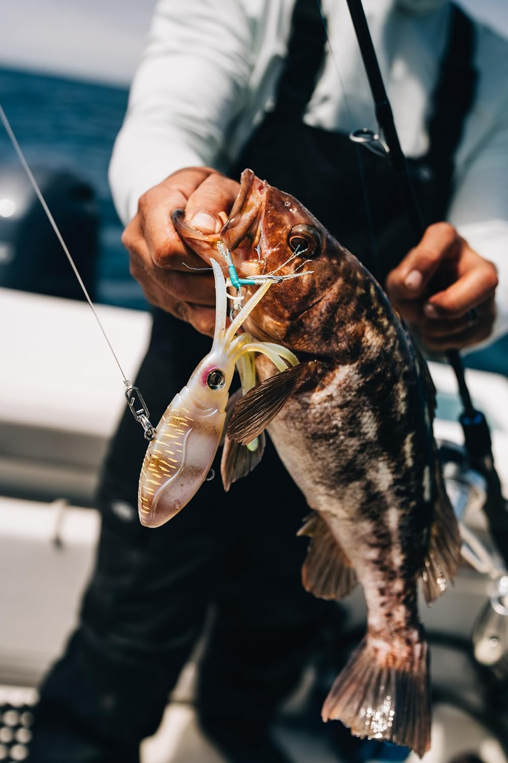 Nomad Design Squidtrex 130 Vibe 130Mm - 92G Lures - Soft Offshore Soft Vibe OTGR - Orange Tiger 130Mm - 92G image number 4