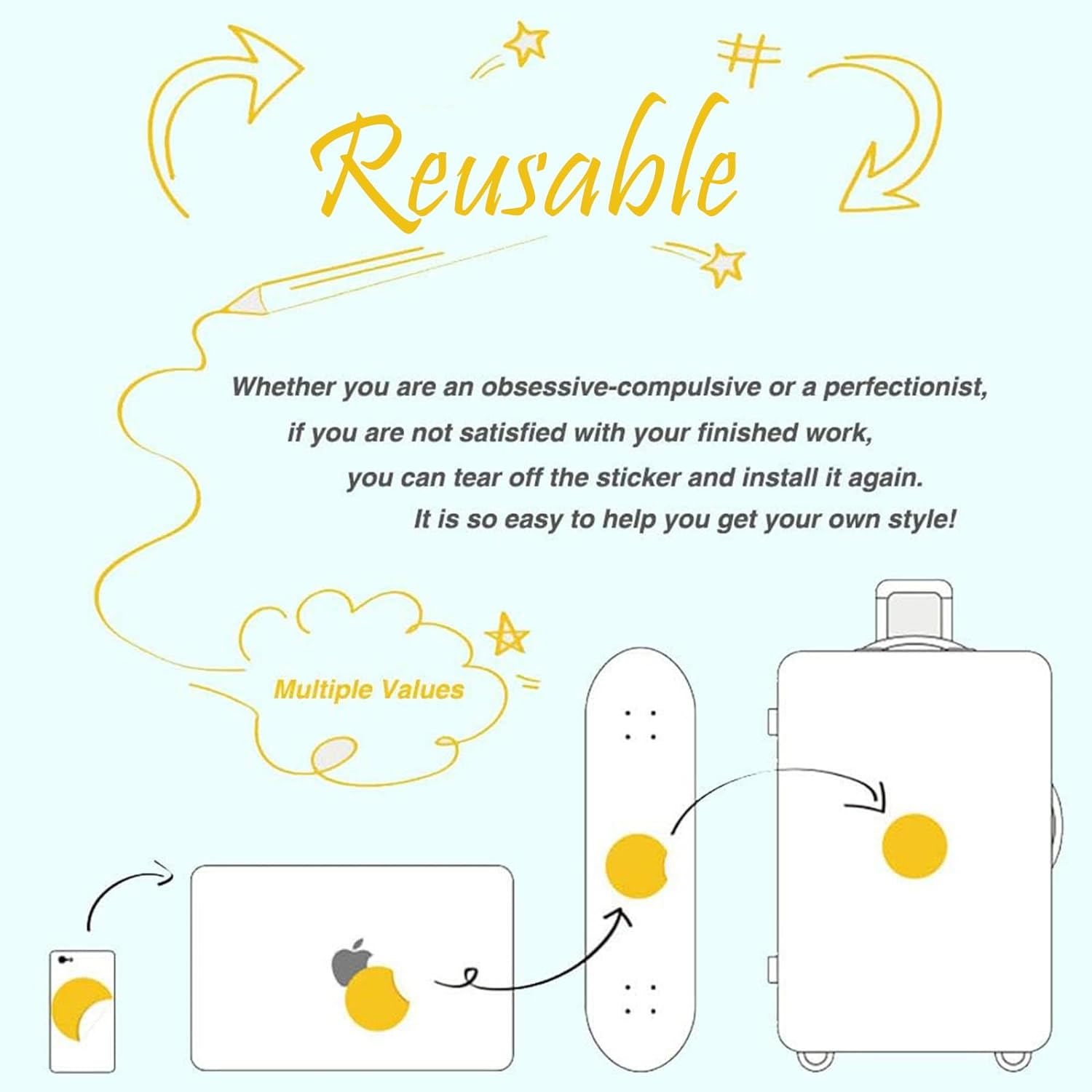 Unicorn Stickers, Cute Water Bottle Stickers for Girls, 100 PCS Waterproof Vinyl Laptop Girly Stickers - Unicorn Decoration for Kids, Teens and Adults image number 1