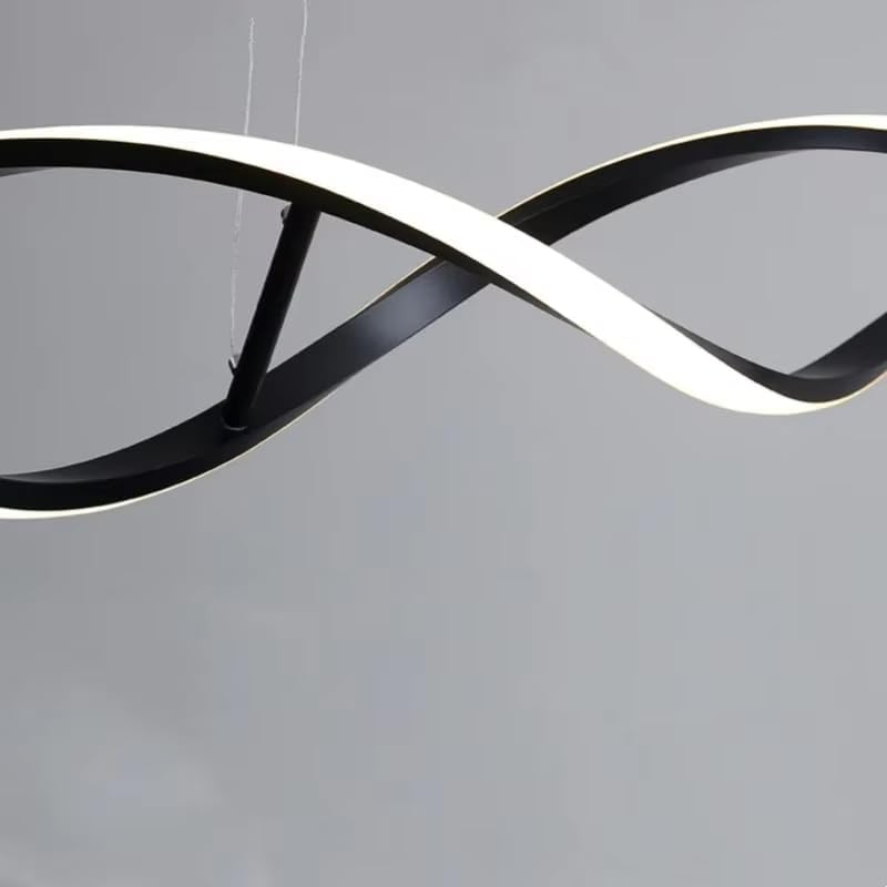 BAMDECOR A24122 Modern Minimalist Black Pendant Light Adjustable LED Chandelier for Dining Room and Bar 120Cm/150Cm (150Cm)