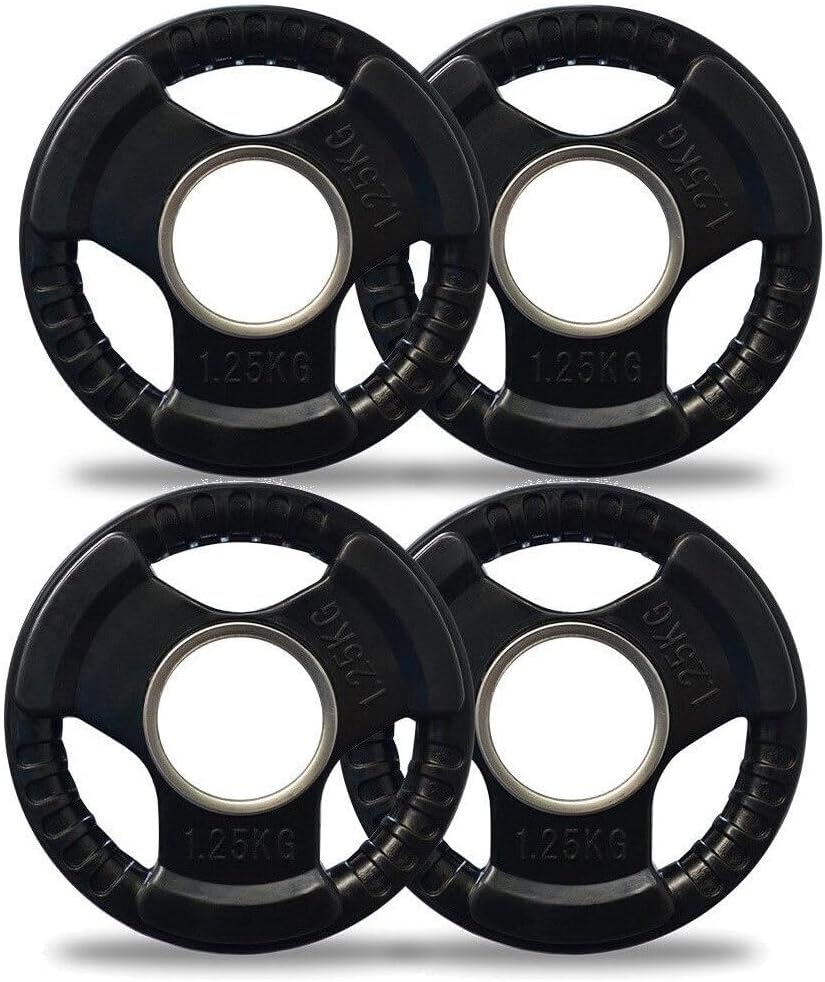 Olympic Rubber Grip Weight Plates for Barbell, 2-Inch Cast Iron Weight Plates for Dumbbells & Barbells,Ideal for Crossfit Weightlifting and Strength Training in Home & Gym image number 6