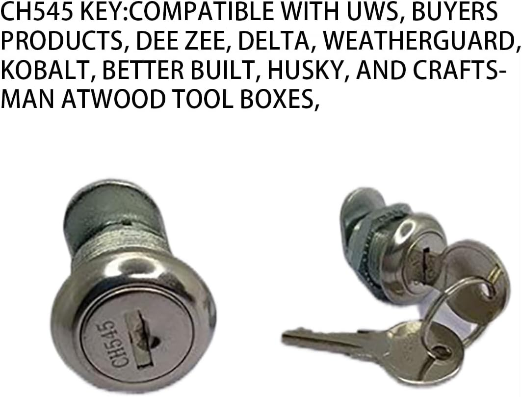 CH545 Keys for UWS Buyers Products Dee Zee Delta Weatherguard Kobalt Better Built Husky Craftsman Atwood Tool Box Truck Trailer RV Horse Trailer Car Hauler Sure-Grip Safety Cabinet Paddle Handle