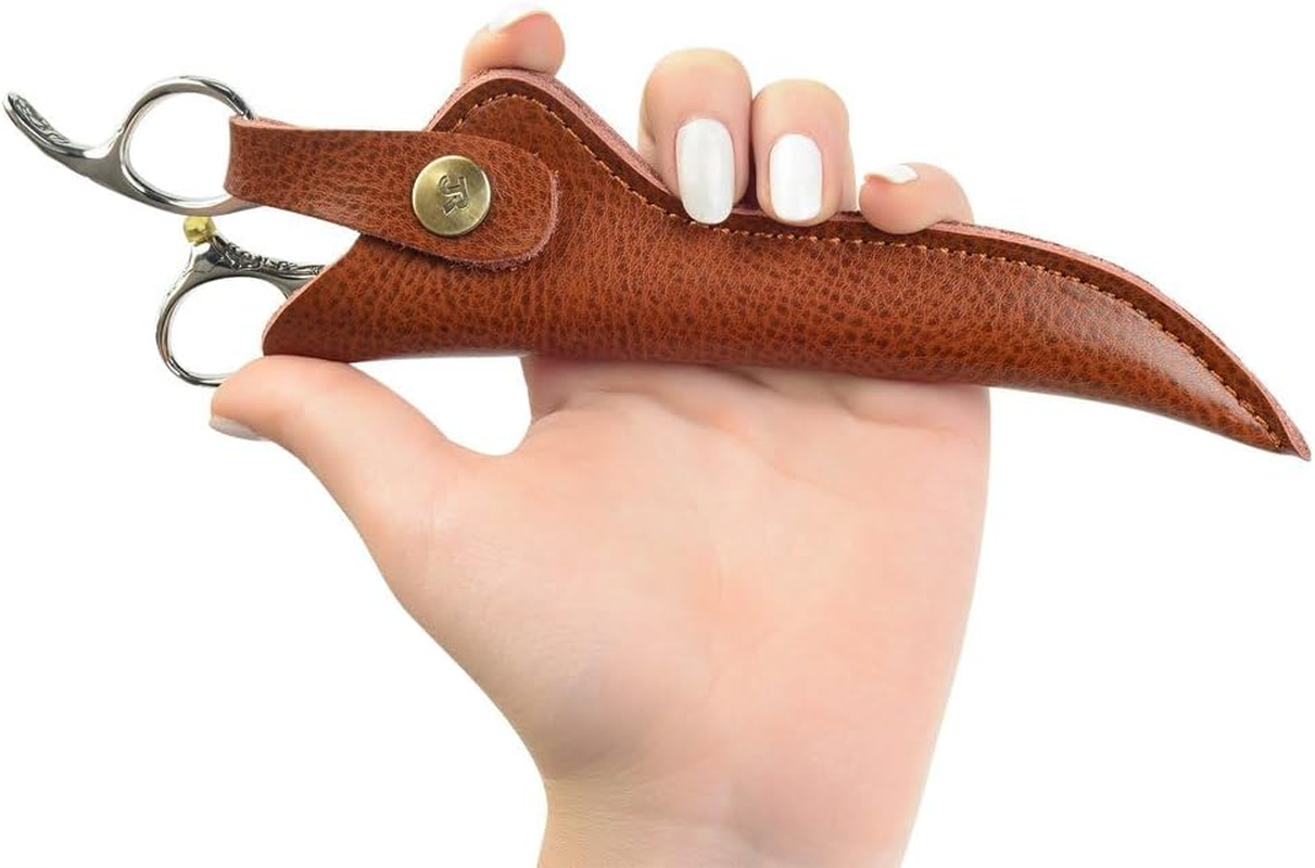 Stylist Scissors Pouch Holder Holster, Leather Barber Hair Shears Bag (Pack of 2)