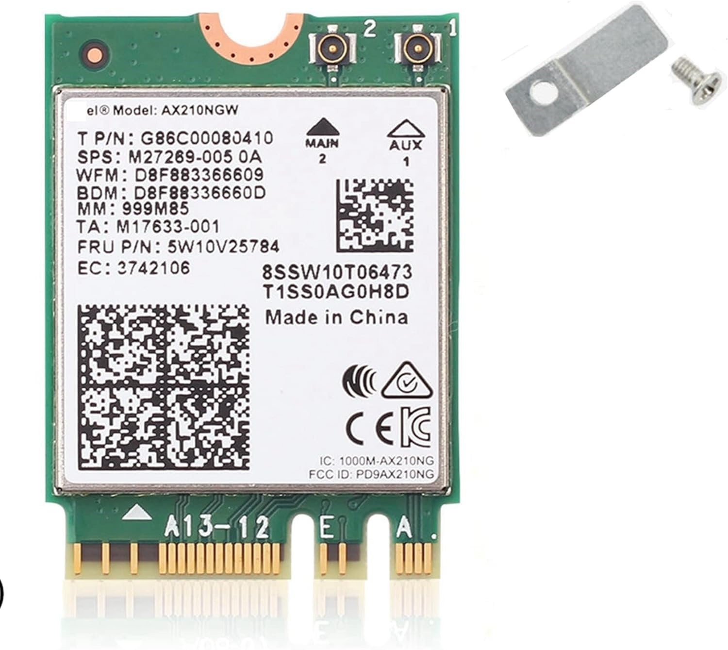 DIGISHUO Wifi 6E Card AX210 Bluetooth 5.2 Tri-Band 5400Mbps Wireless Module for Laptop Support Windows 10/11 64Bit image number 3