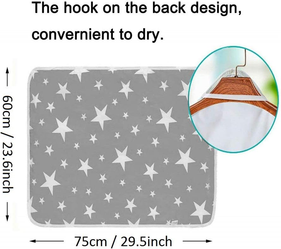 Iziv Changing Pad, Portable Waterproof Changing Diaper Mat (30"X23"), Multi-Purpose Reusable Change Pad Travel Sheet for Baby Stroller, Crib, Mattress Pad Cover for Boys Girls - Color-14 image number 3