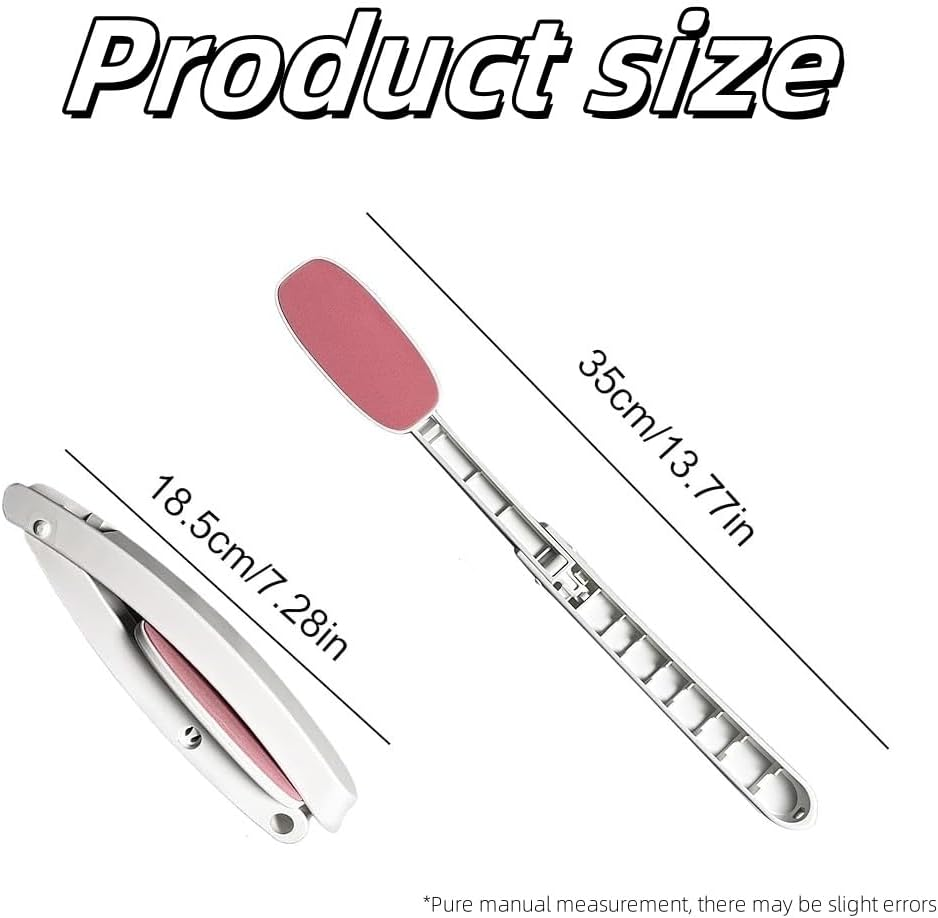 2Pcs Folding Lotion Applicator for Back,Long Handled Back Lotion Applicator,Back Cream Applier for Senior,Sunscreen Applicator for Back Foldable,Back Applicator for Cream (Grey,Rose Red) - Grey,Rose Red image number 6
