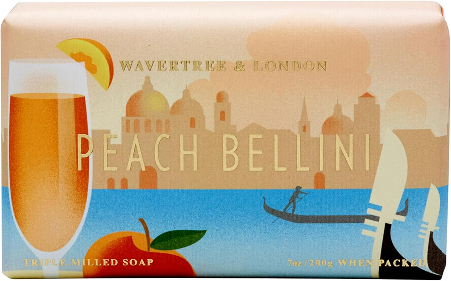 Wavertree and London Peach Bellini Soap Bar 200 G