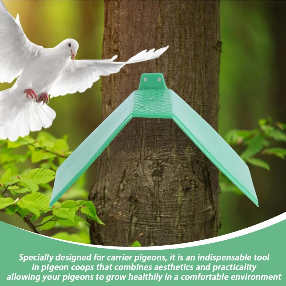 10Pcs Pigeon Rest Stand, Plastic Pigeon Rest Stand Frame, V-Shaped Pigeon Perch Dove Rest Roost Cage Stand, Bird Supplies Support Accessories, Green image number 4