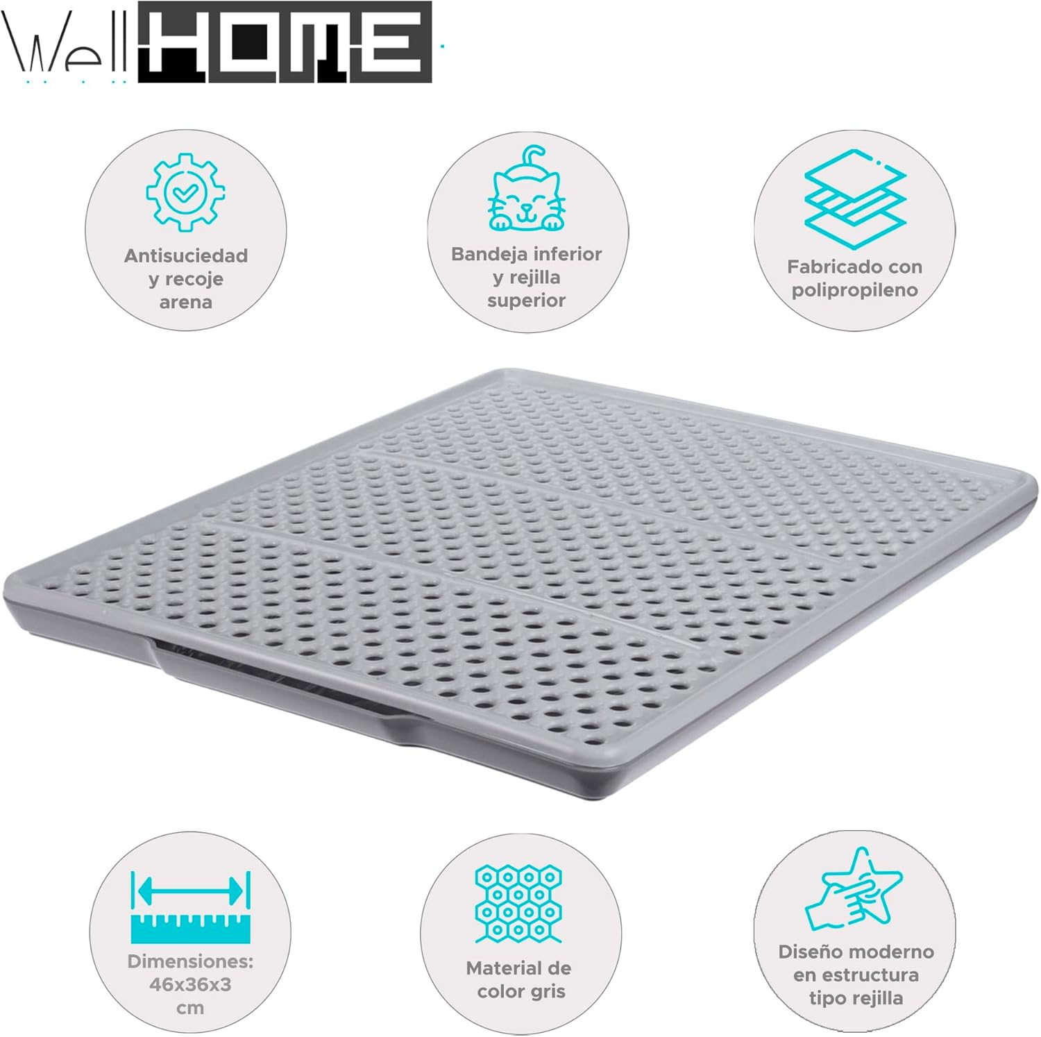 Well Home Cat Litter, 46 X 36 X 3 Cm