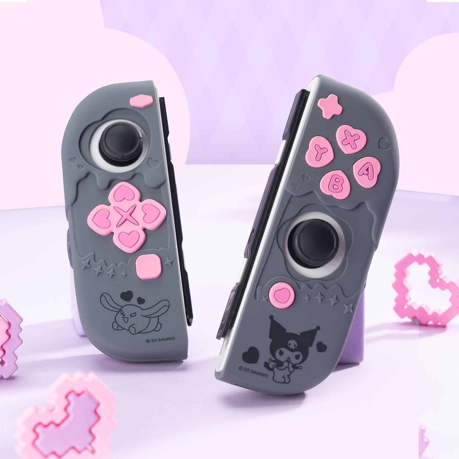 Kuitmor Protective Cover Case for Nintendo Switch Joy Con Controllers,Silicon Switch Joy Con Controller Skin,Anti-Slip Protective Case for Switch/Oled Joy Con Controller image number 4