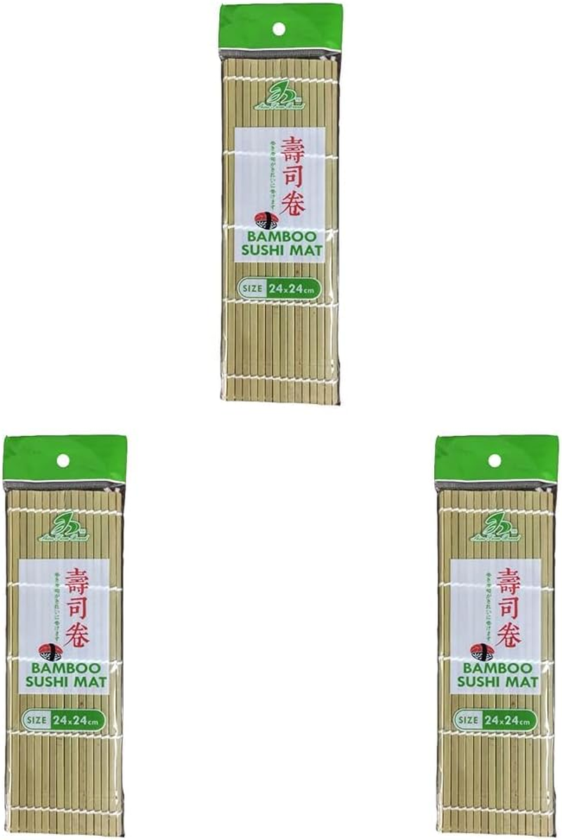 Yellow Bamboo Sushi Mat 24Cm X 24Cm - Pack Of 3