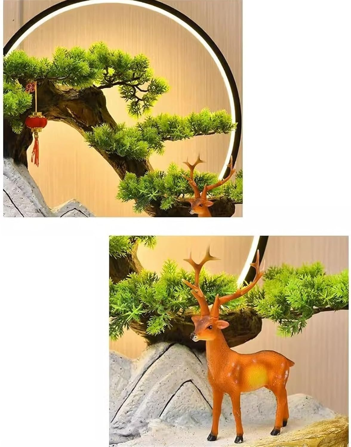 Outdoor Fountain Water Ornaments, Self-Circulating Modern New Chinese Home Office Fish Tank, Outdoor Floor Landscape(White,M) image number 4