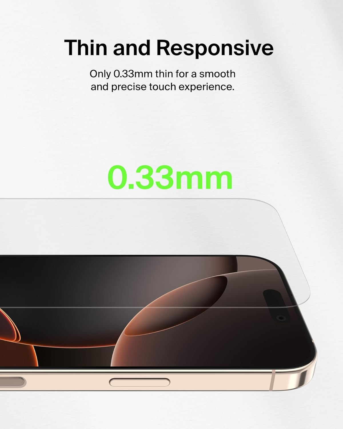 Belkin Screenforce Temperedglass Screen Protector for Iphone 17 Scratch-Resistant Impact Protection W/Included Easy Align Tray for Bubble Free Application - 2 Pack image number 2