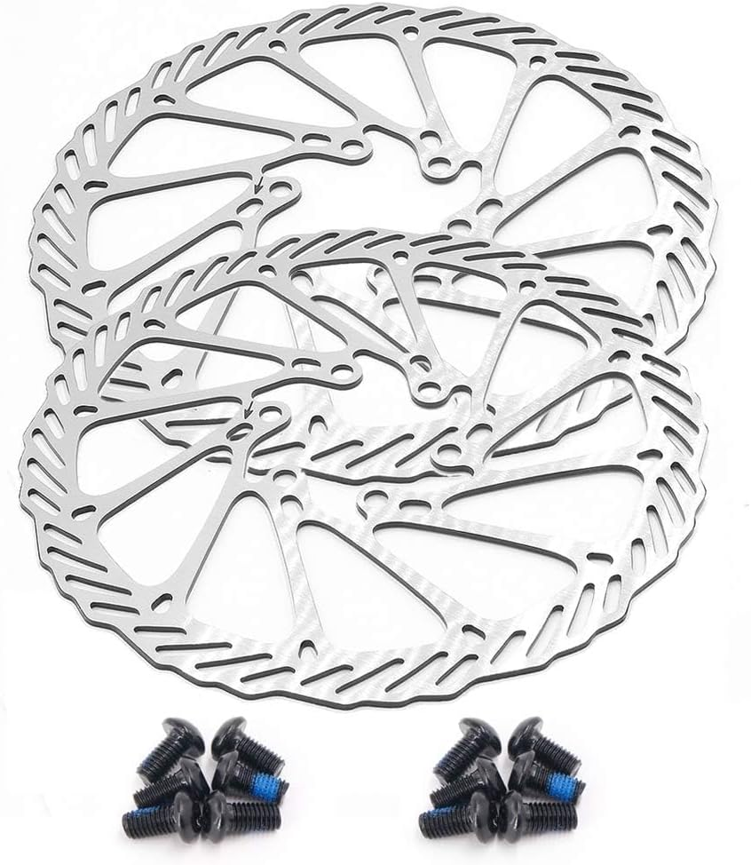 MJIYSGS 2-Pack 160/180/203Mm Bike Disc Brake Rotors, Stainless Steel Bicycle Rotors with 12 Screws, Compatible with Road/Mountain/Bmx/Mtb Bikes (160Mm) image number 6