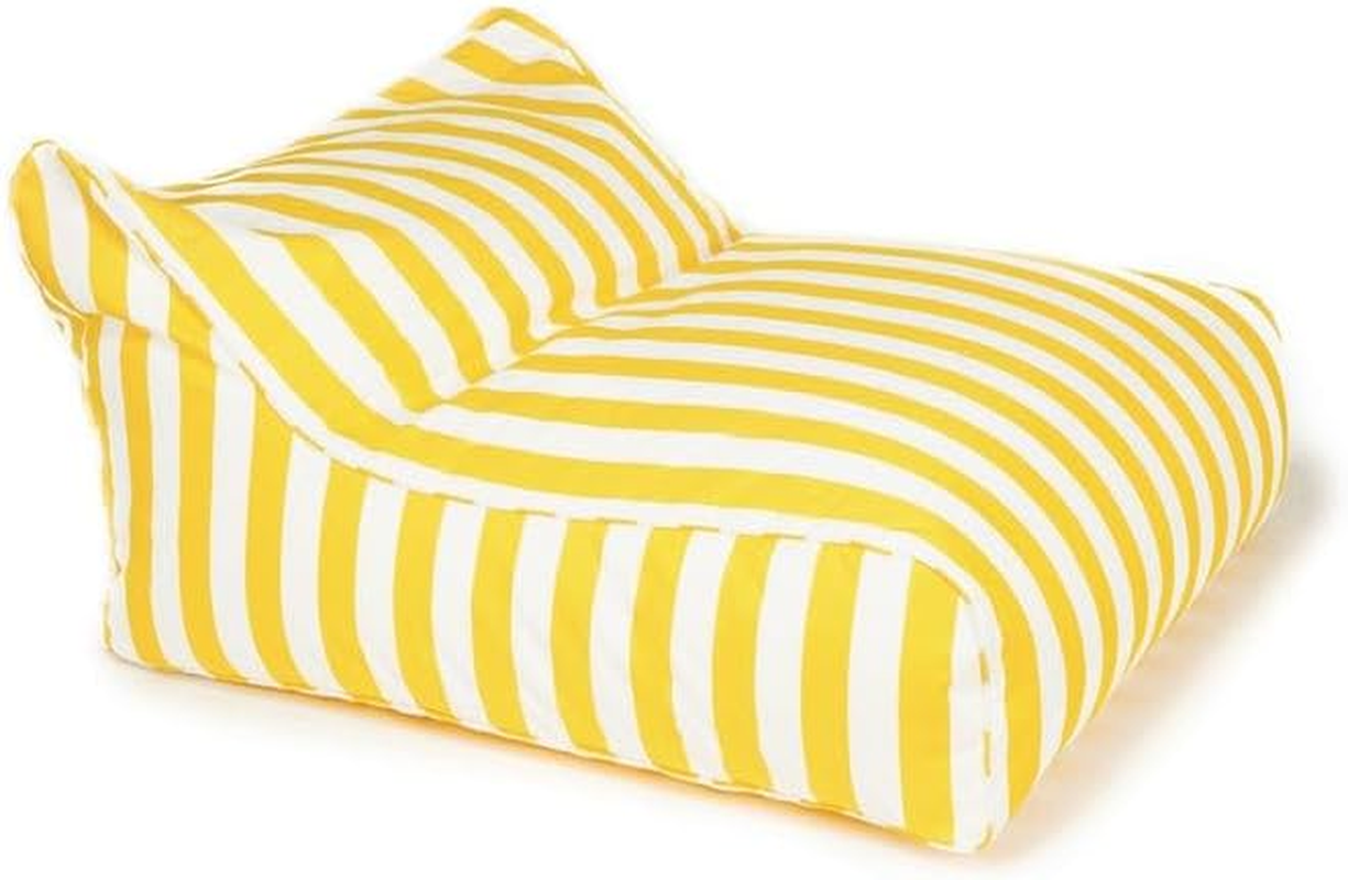 Billy Fresh Hang Out Outdoor Beanbag, 120 Cm Length X 110 Cm Width X 70 Cm Height, Yellow/White Stripe image number 5