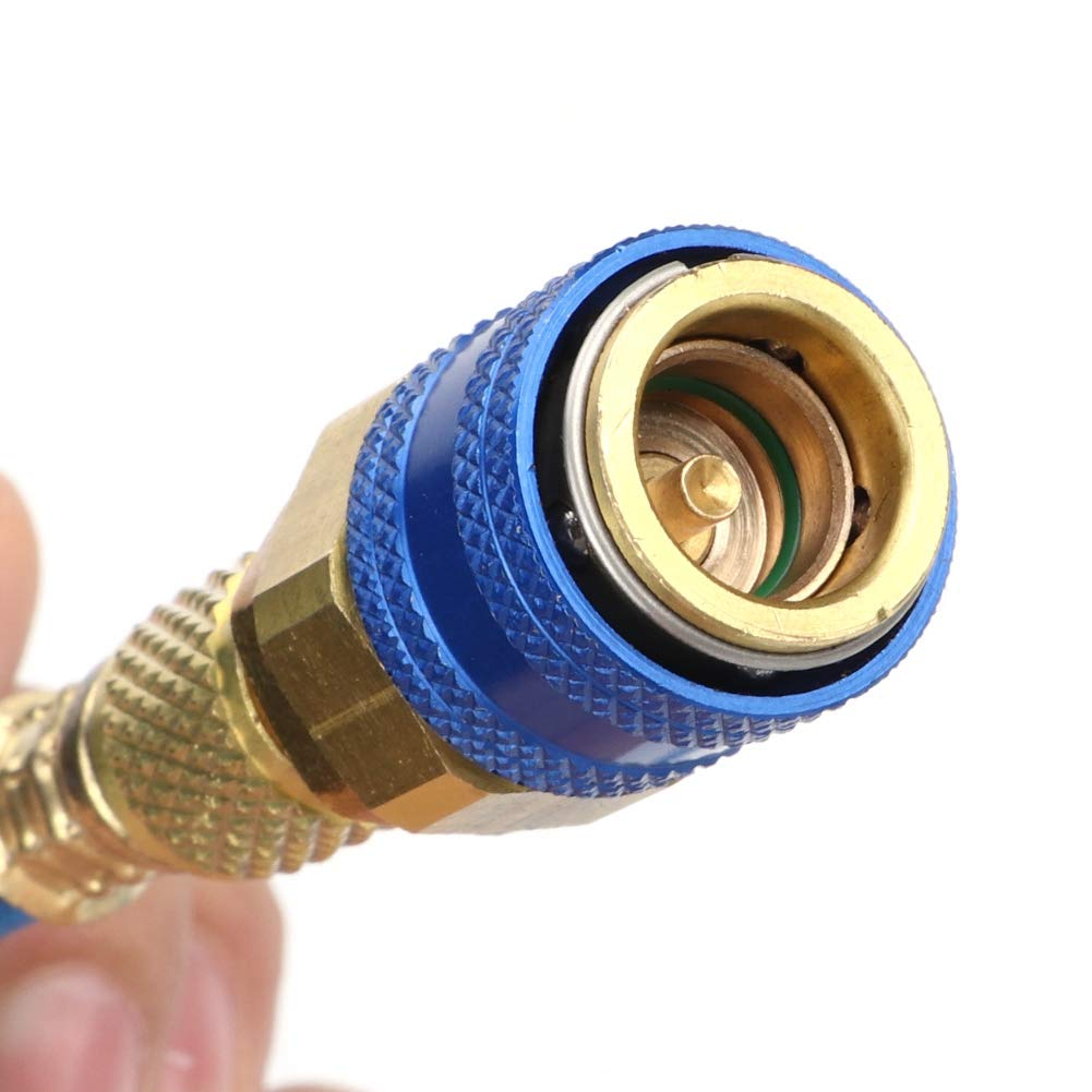 Akozon R134A Recharge Measuring Hose Gauge, Refrigerant Charging Pipe with Can Tap image number 4