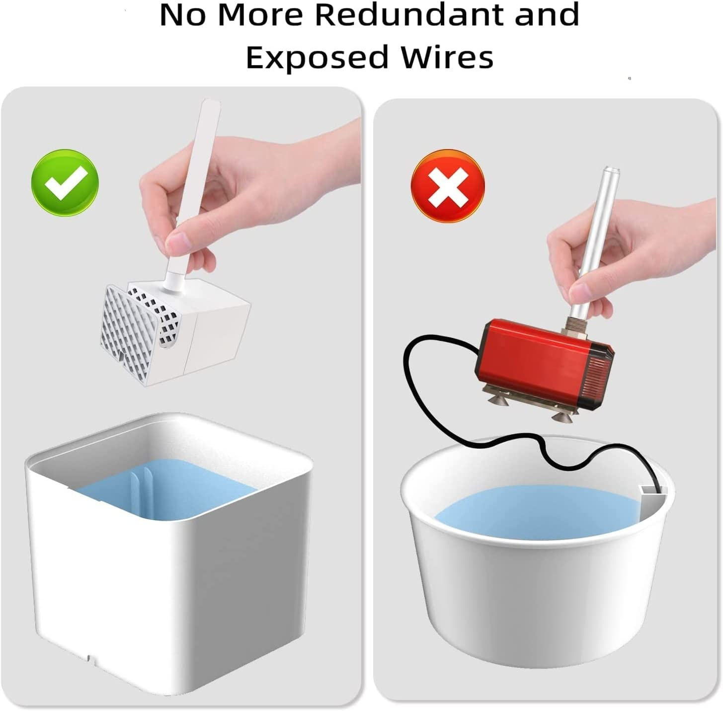 Pet Water Fountain, Kakeyrun Pet Water Dispenser Automatic Pet Drinking Fountain with Wireless Pump, Super Quiet Dispenser for Cats Kitty Dogs Multiple Pets 67 Oz/2L image number 6