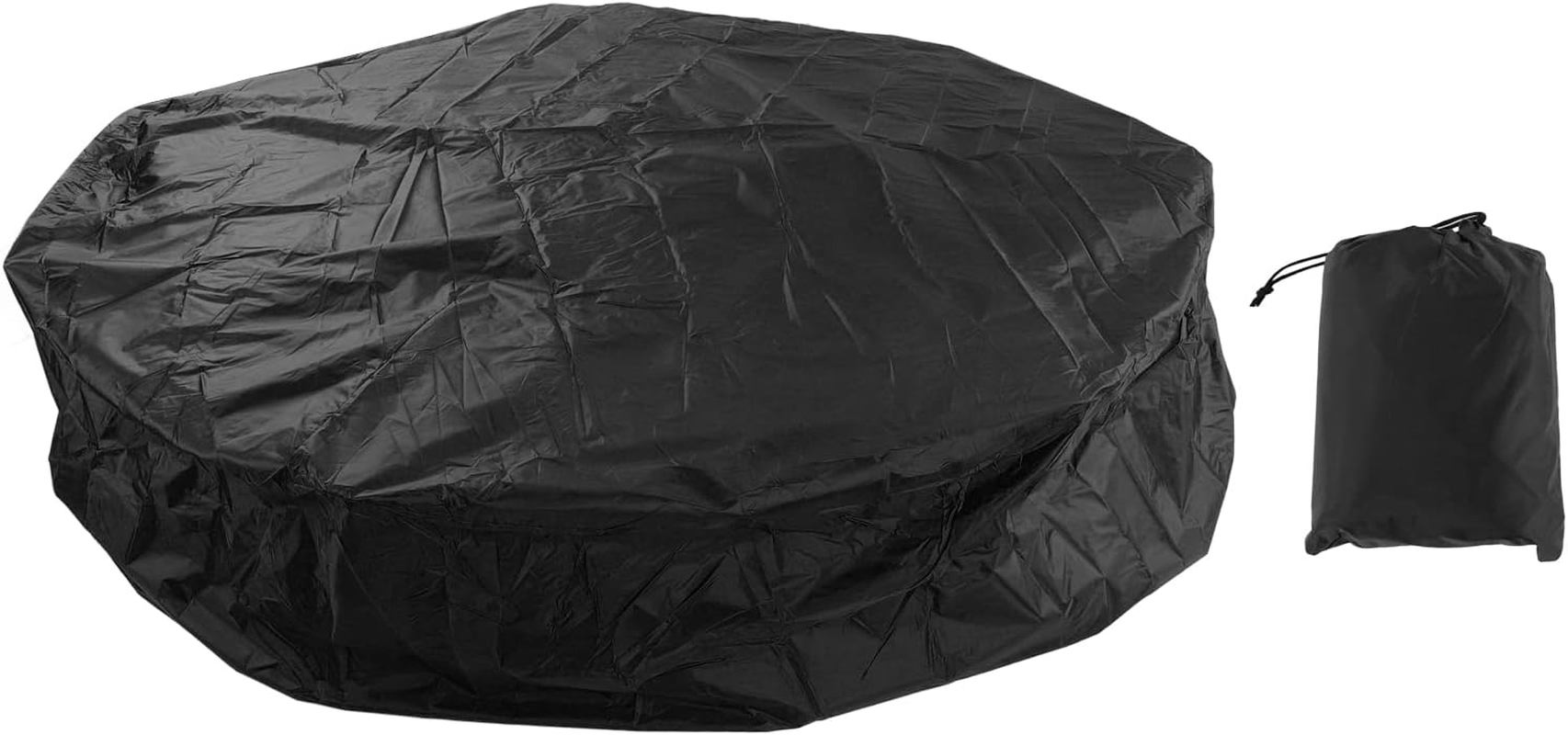Hot Tub Cover, 190 Silver Weatherproof, Tearproof round Hot Tub Cover to Keep Bathtub Clean for Household (Black) image number 2