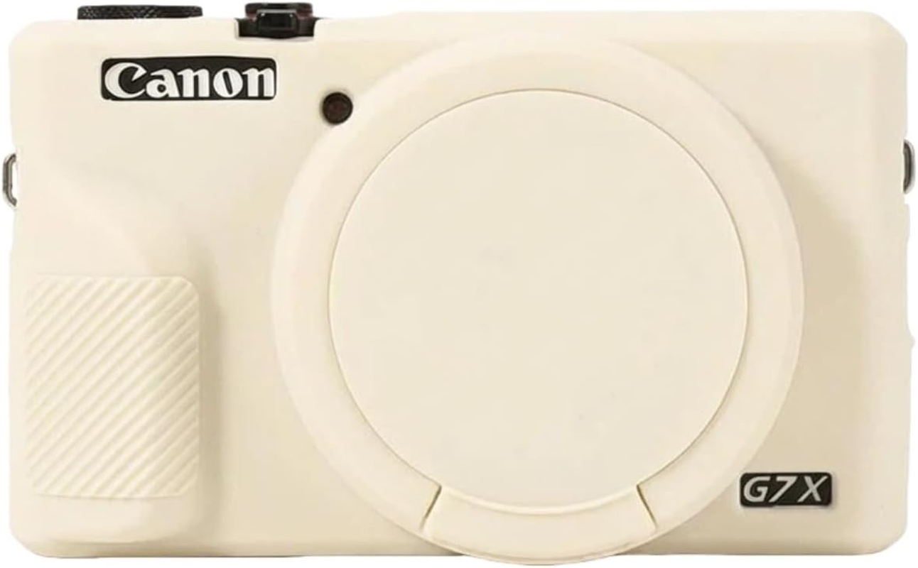 Protective Case for Canon Powershot G7X Mark III, Silicone Digital Camera Case, G7X Mark III Soft Silicone Case Cover Rubber Camera Sleeve with Removable Lens Cover (Black)