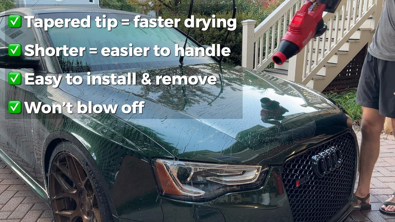 Stubby Car Drying Nozzle for Milwaukee M18 Fuel Leaf Blowers - Dual Battery (2824-20) image number 3