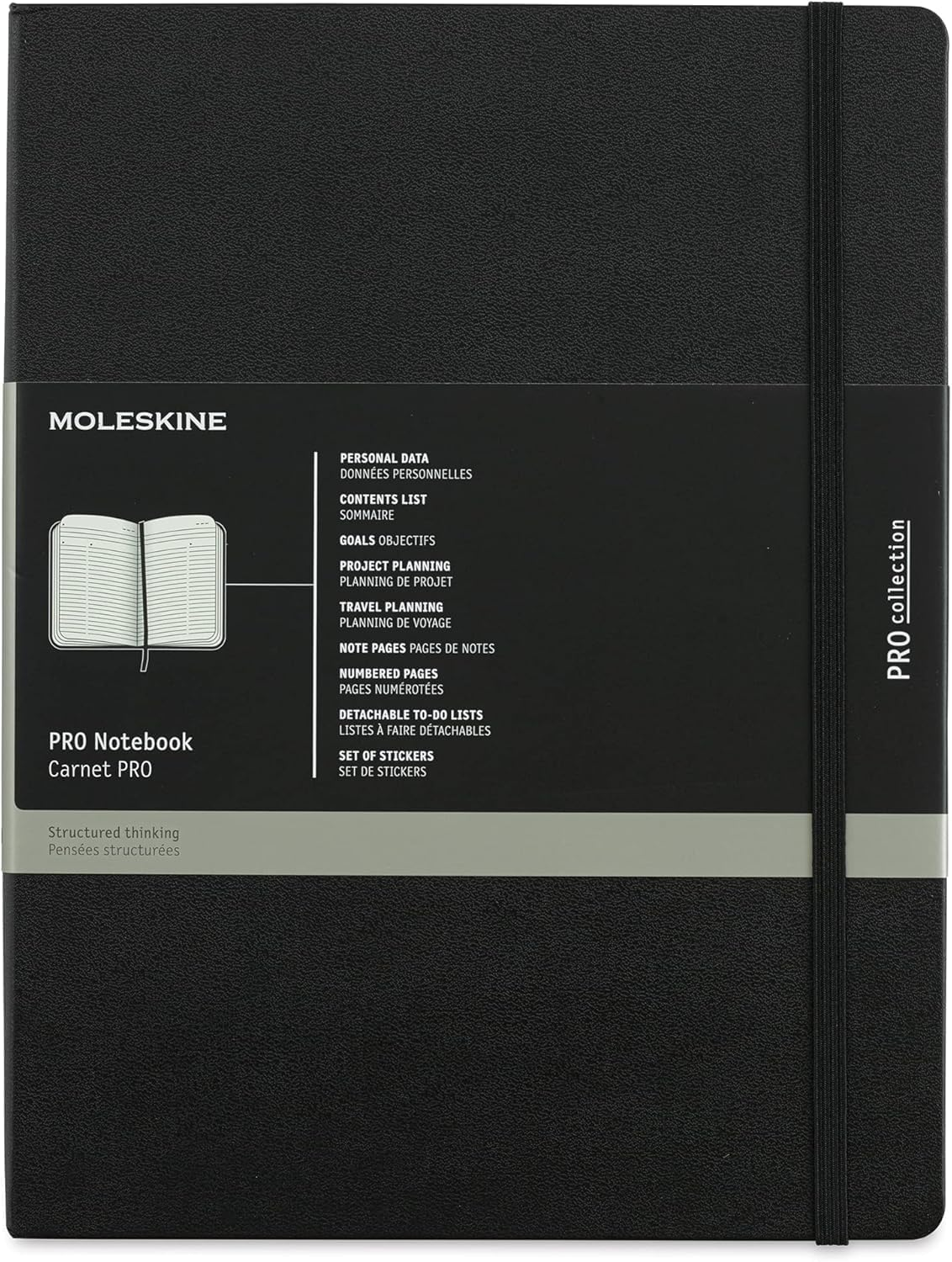 Moleskine - Professional Hard Cover Notebook - Large - Black