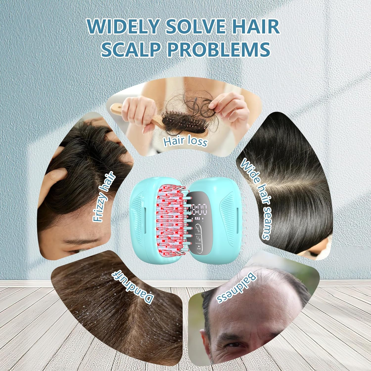 KTS Hair Growth Laser Comb, Laser Light Therapy Hair Growth Device, Red Light Therapy Promotes Regrowth Hair for Men and Women, Hair Loss Treatment for Thinning Hair image number 1