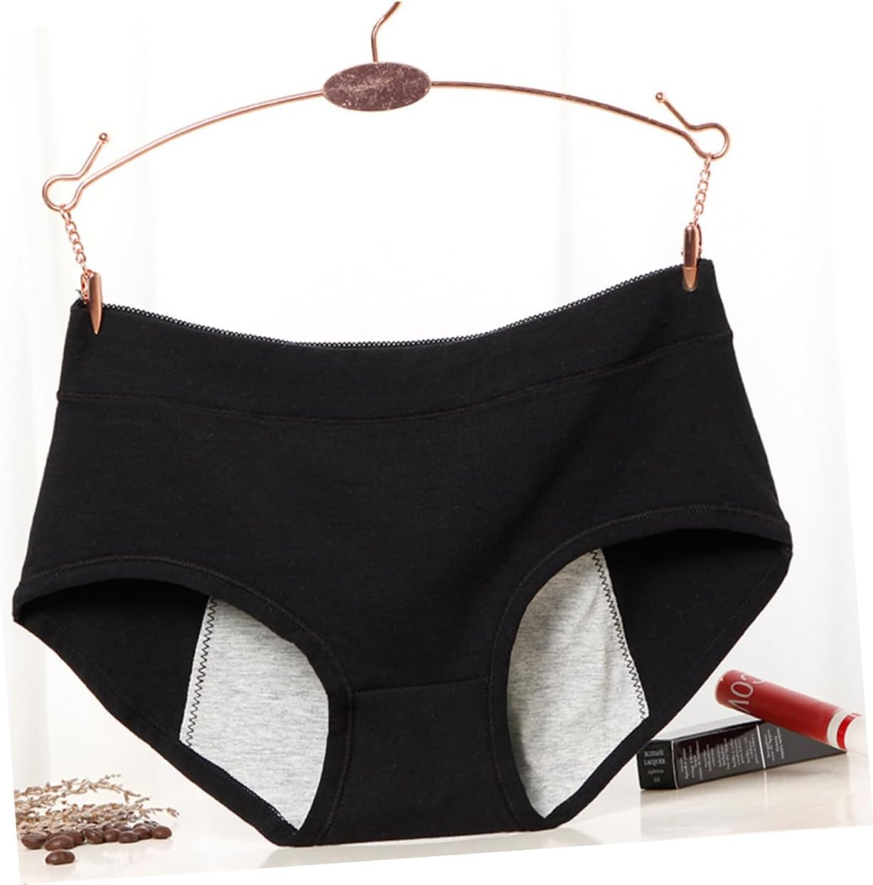 Leak Menstrual Underwear for Women Cotton Seamless Period Briefs Comfortable Middle Waist Design Pink for Menstrual Cycle and Light Incontinence image number 3