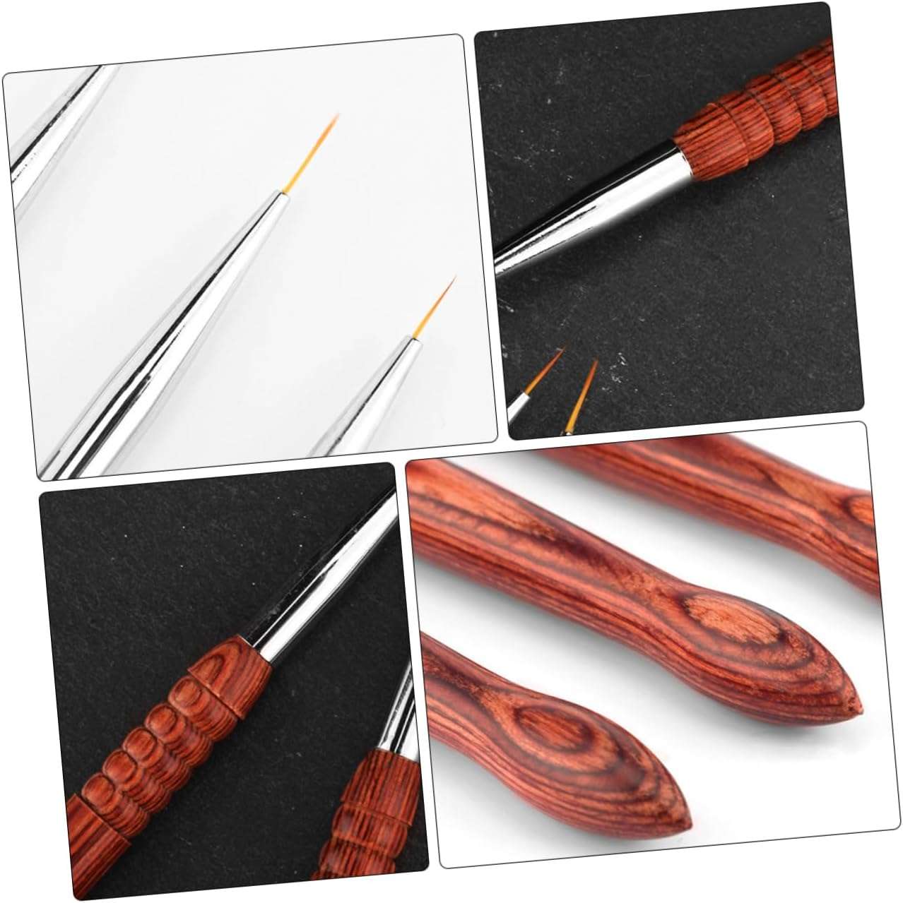 SAFIGLE 3 Pcs Nail Art Liner Brush Durable Nail Design Painting Pens for Detailed Artwork for Home and Professional Use