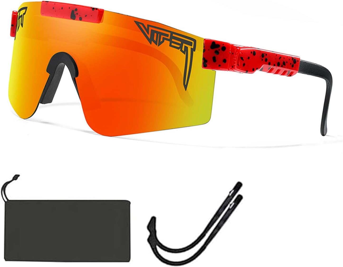 Polarized Sports Sunglasses the Original Sunglasses Wide Fit Blue Lens Windproof Sports Eyewear Unisex Sports Goggles Outdoor Eyewear Ideal for Driving Running Climbing Fishing and Golf image number 5