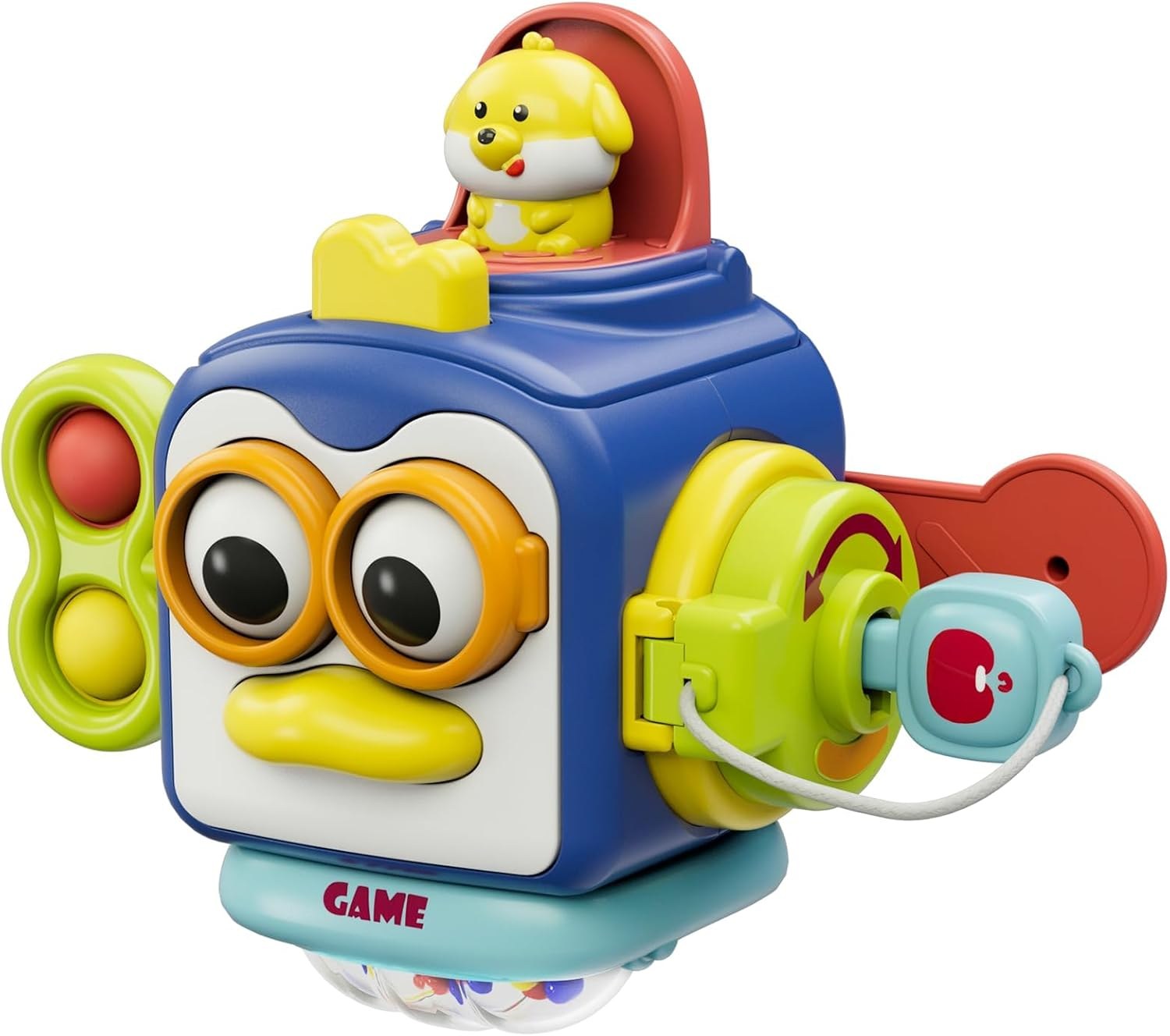 Montessori Toys for Toddlers 1-3 - Busy Board Cube Travel Toy, Educational Activity Cube for 1 Year Old, Sensory Learning Toys for Babies 12-18 Months image number 1