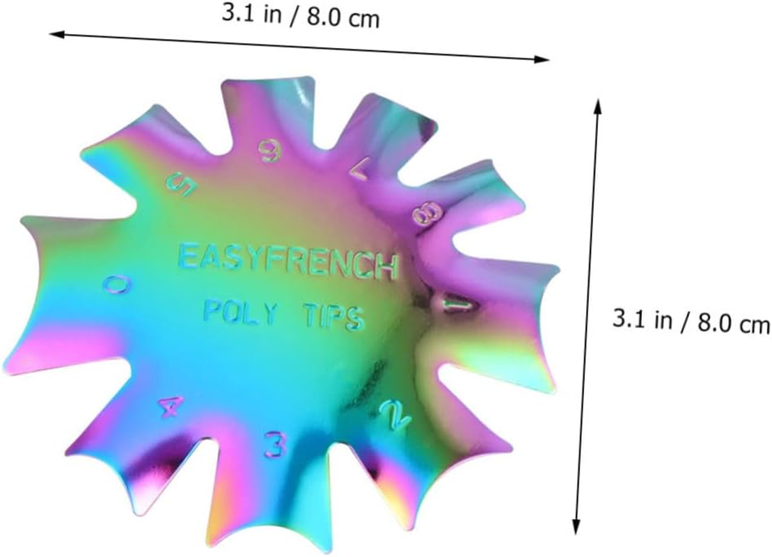 PACKOVE Nail Art Template Stainless Steel Nail Art Plate Pedicure Tools Kit for Women Girls image number 5