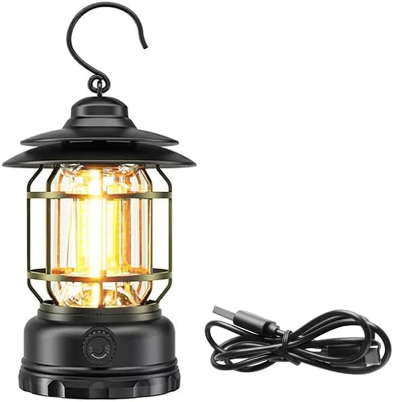 Clearhill Rechargeable Camping Lanterns, Portable LED Tent Light with Stepless Dimming, Waterproof Vintage Design, 360&deg; Illumination, USB-C Fast Charging, Indoor & Outdoor D&eacute;cor image number 6