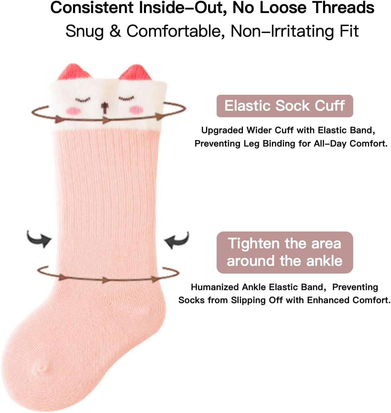 1-3 Years Old Baby Sock Gift Set - 6 Unique Pairs, Cute & Funny Unisex Gifts for Baby Showers & Registries image number 6