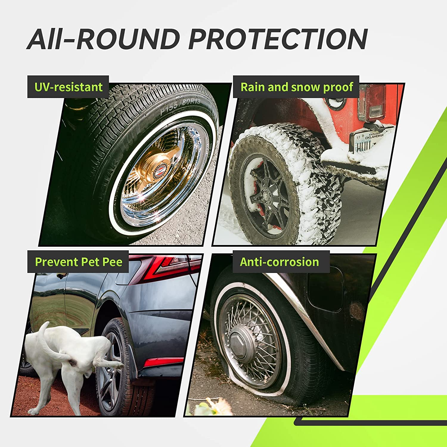 RVMATE RV Tire Covers, Dual Axle Wheel Cover (2 Pack) Fits 30"-33" Diameter Tires, Waterproof Anti-Uv Grey Dual Tire Covers RV Accessories for Truck/Trailer image number 2